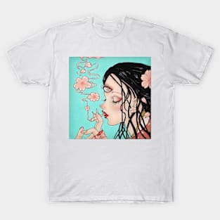 Smoking Cherry Blossoms T-Shirt